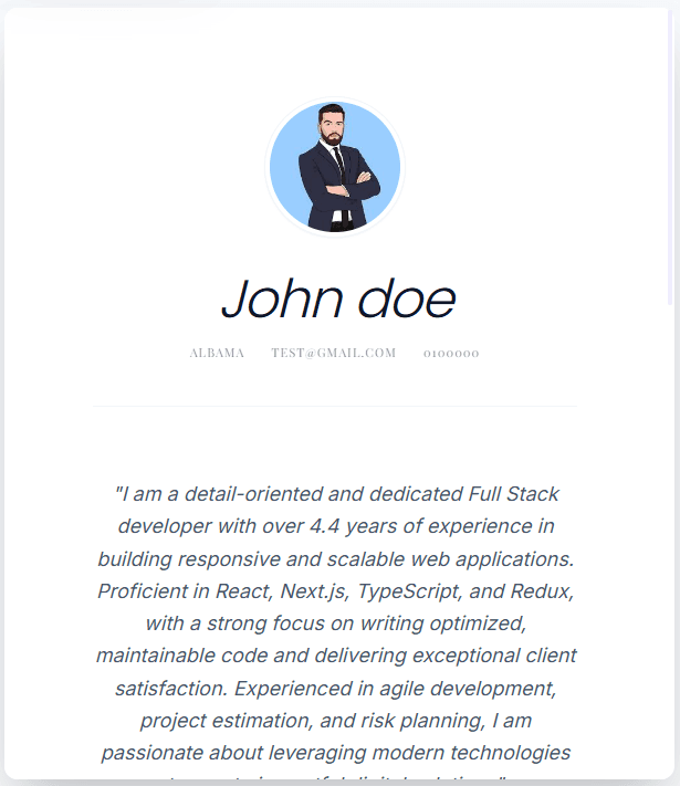 minimal Resume Template