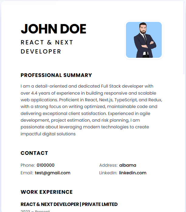 professional Resume Template